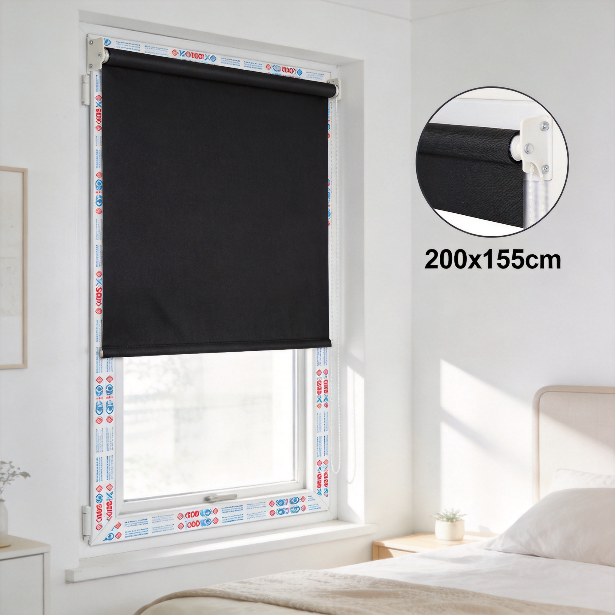 Temporary Blackout Blinds 200x145cm